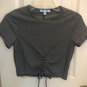 Black and white crop top